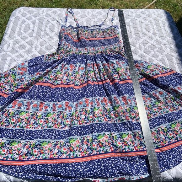 Sz Small ModCloth Blue and Red Americana Paisley Dress - Picture 4 of 7